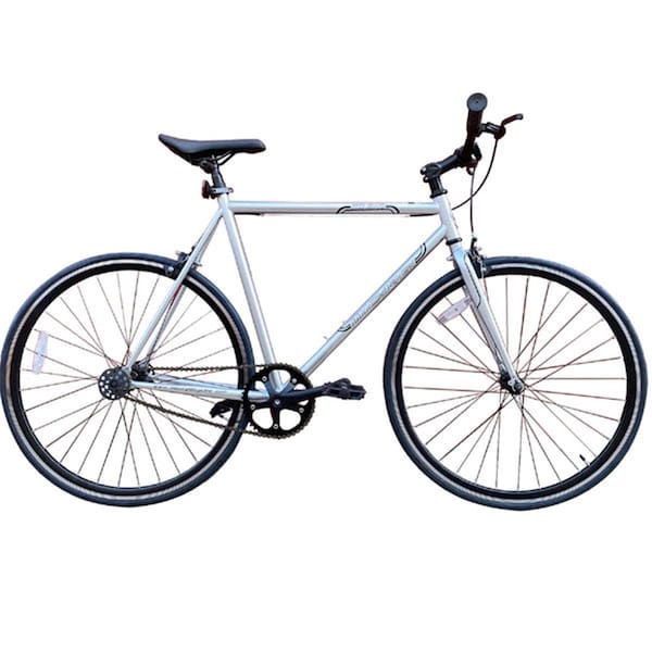 Micargi 53 cm Hi-Ten Steel & Aluminum Frame Fixed Gear Road Bicycle; White & Black RD-269-53-WHI - main